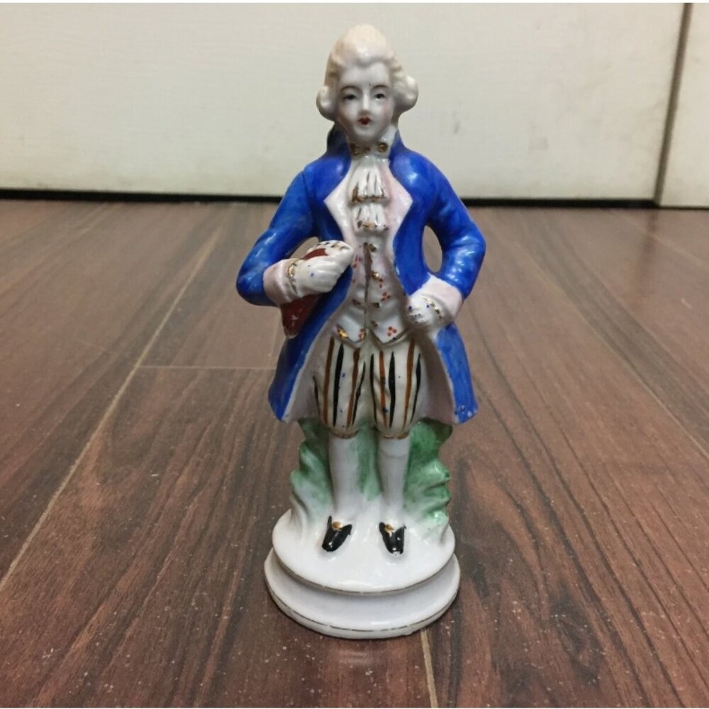 Vtg Ceramic Man Figure 6" Occupied Japan Hand Painted Rococo Baroque Victorian